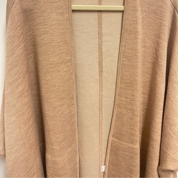 Ann Taylor Camel Color Open Front Drape Cardigan - Picture 3 of 11